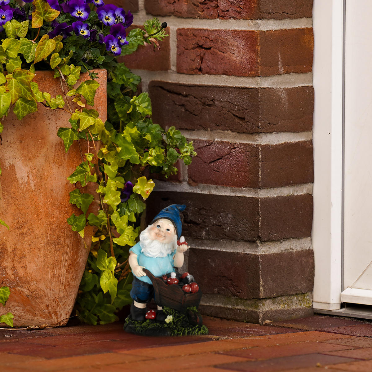 GARTENZWERG - Multicolor, Kunststoff (10.5/14.5/7cm) - Relaxdays