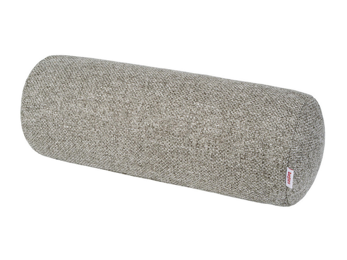 NACKENROLLENHÜLLE Bouclé steel-grau 40/15 cm - Grau, Textil (15/40cm) - beties Heimtextil