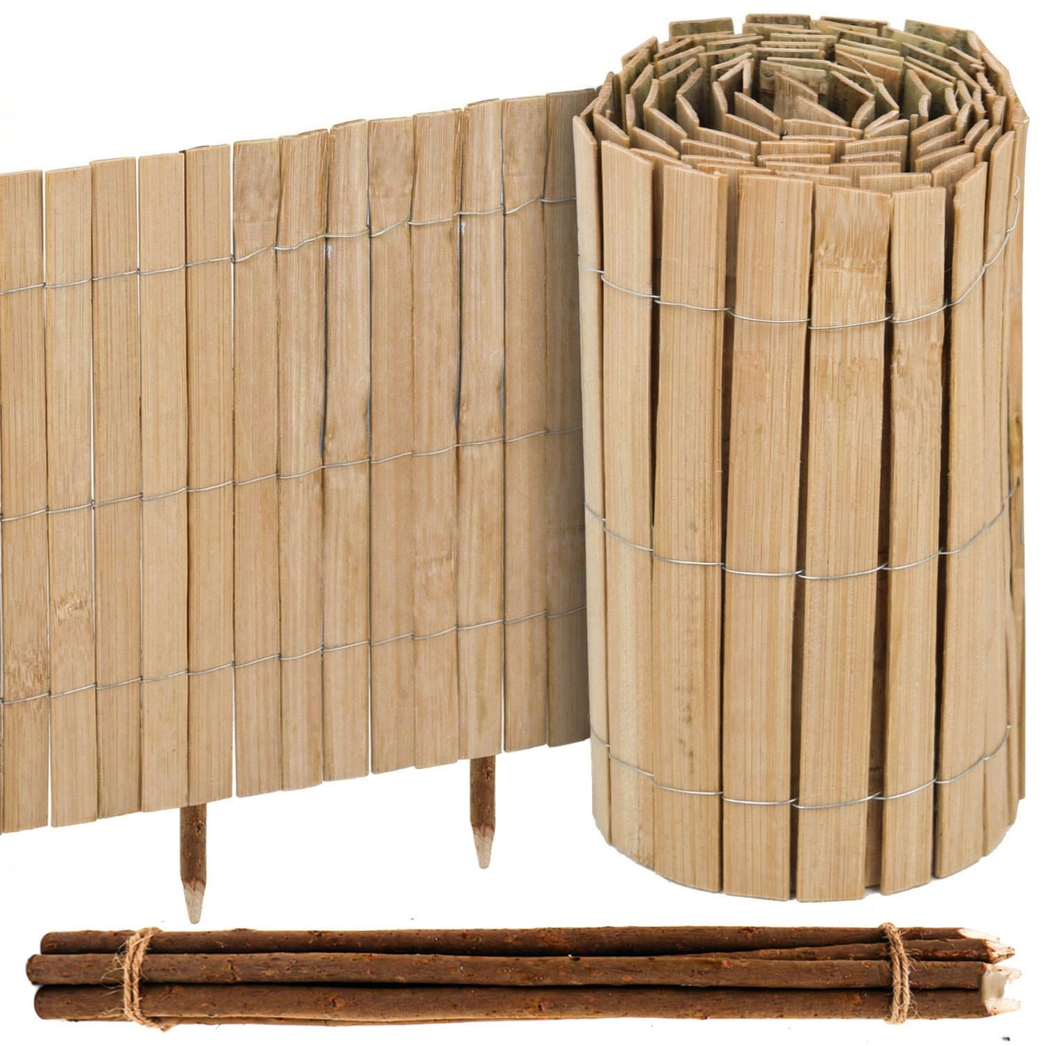 BEETEINFASSUNG Bambus, 30/300 cm, braun - Braun, Holz (0.9/30/300cm) - urfence