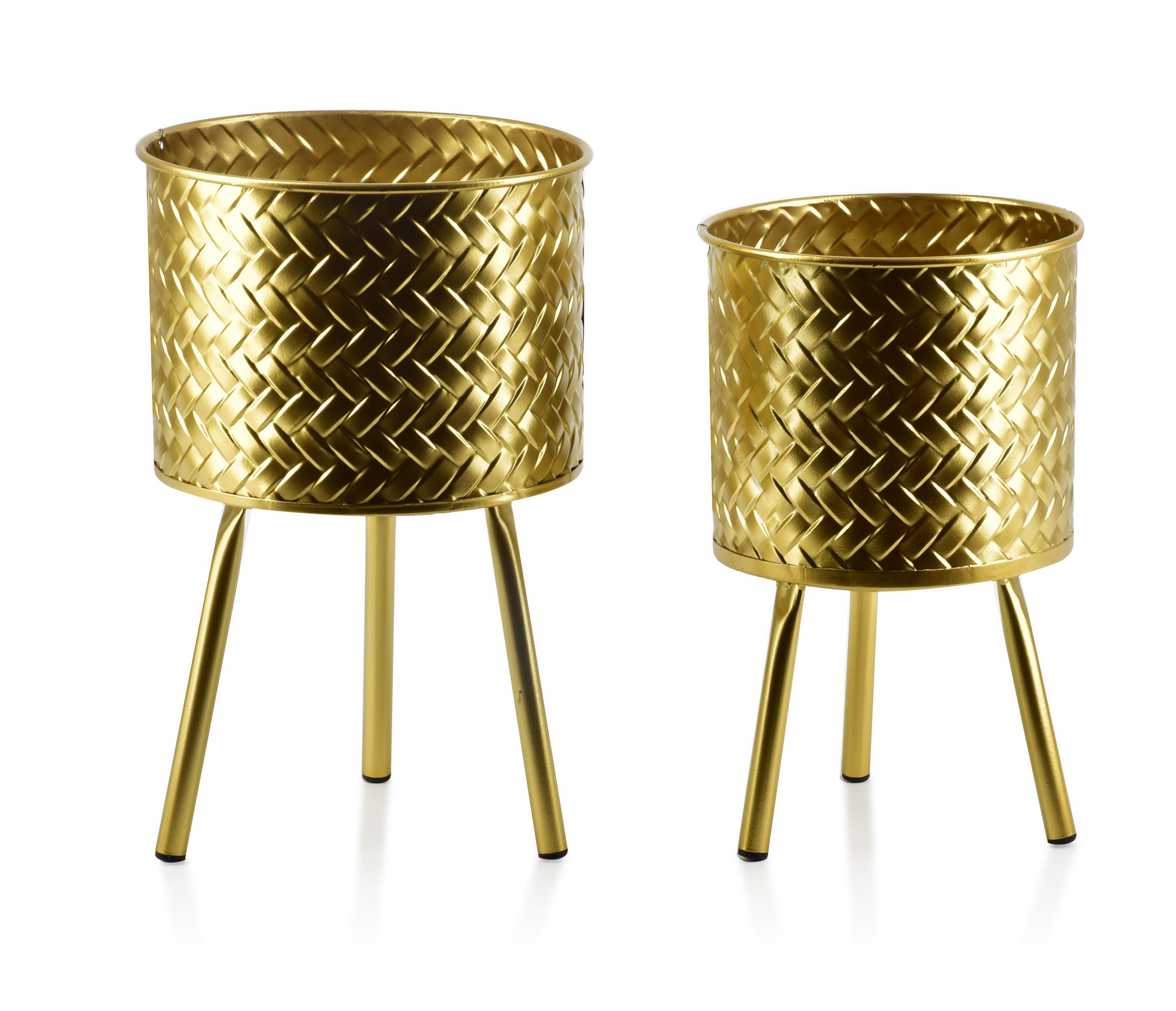 BLUMENTÖPFEN Swen Gold 20/20/32 cm Metall - Goldfarben, Metall (32cm) - Mondex