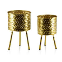 BLUMENTÖPFEN Swen Gold 20/20/32 cm Metall - Goldfarben, Metall (32cm) - Mondex