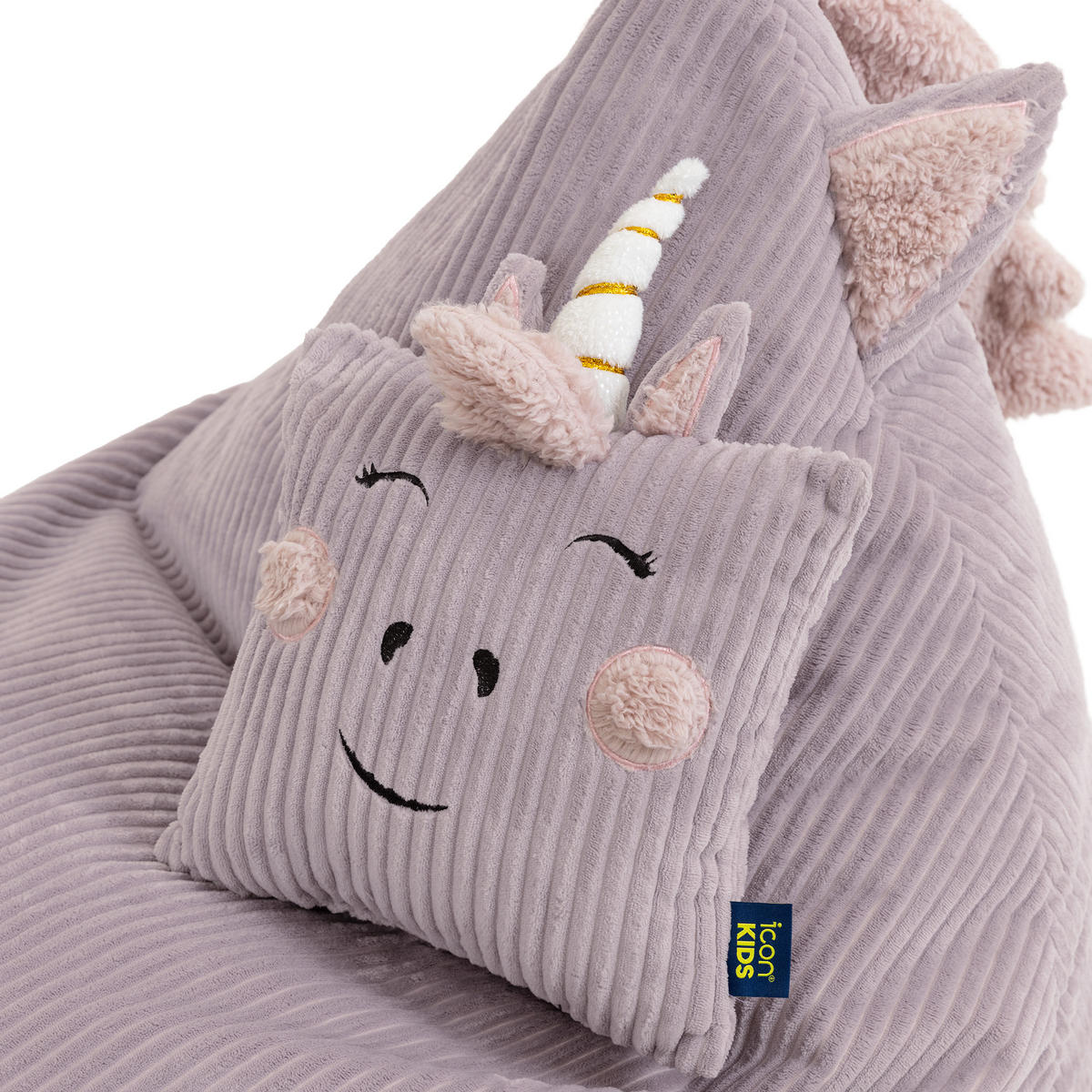 KINDERSITZSACK mit Kissen Einhorn Cord - Flieder, Textil (72/66/102cm) - icon