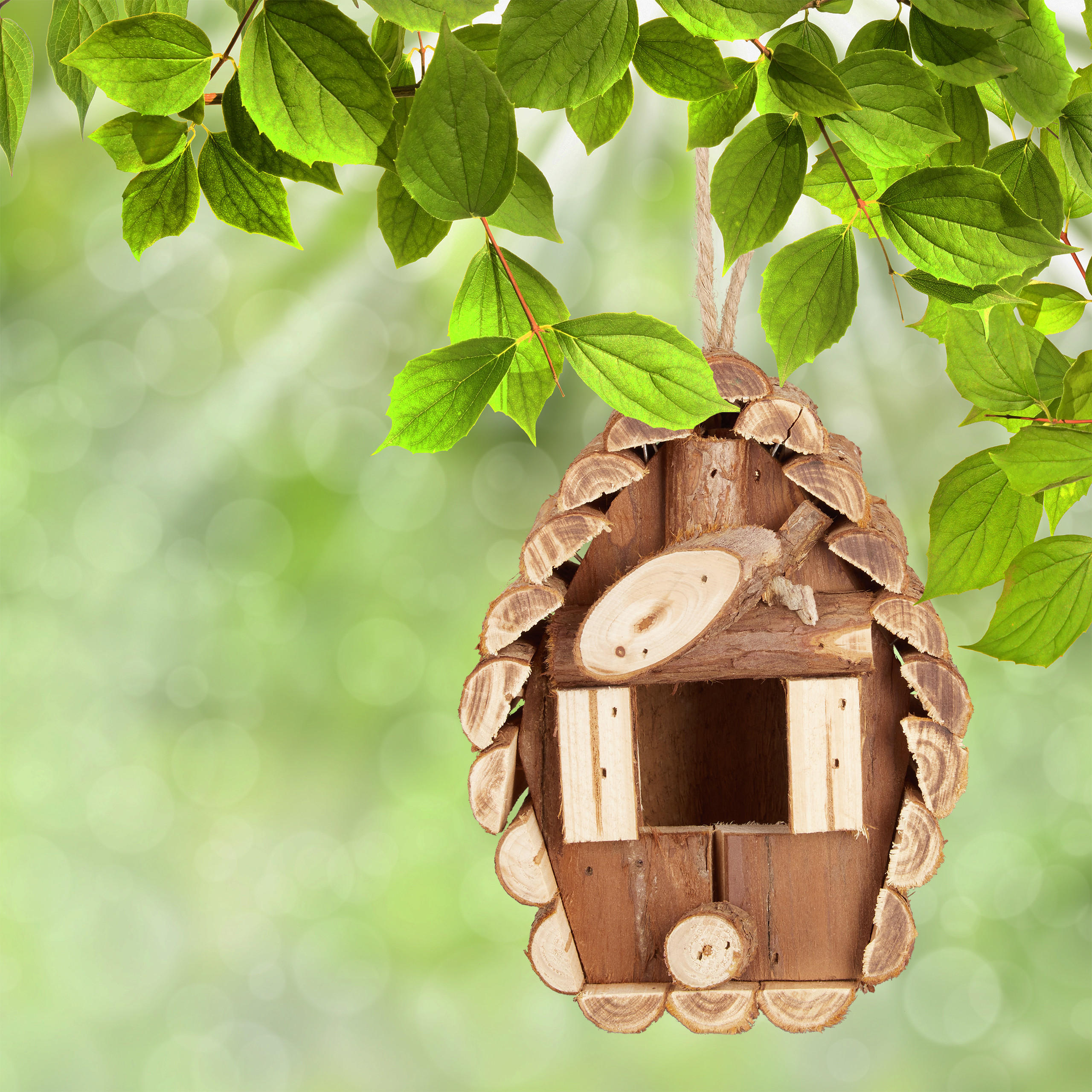 VOGELHAUS - Braun, Holz (11/24.5/8cm) - Relaxdays