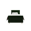 BOXBETT FLO PLUS 100x200 Itaka 10, mit Matratze H3 und Topper, Dunkelgrün - Dunkelgrün, Holz/Textil (100/200cm) - Bedante