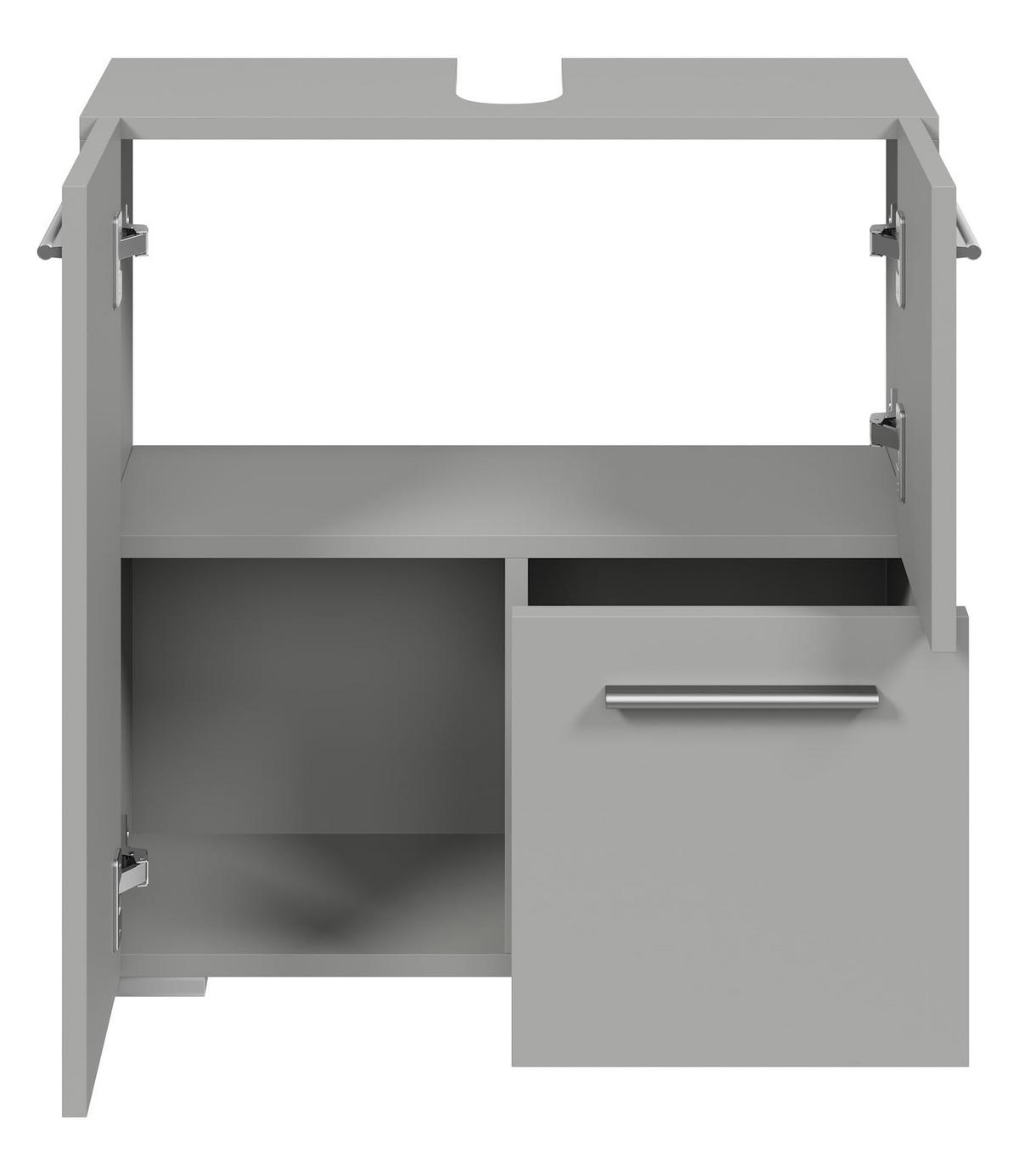 OMARICA POD UMIVALNIK Mars siva mat - 60 x 30 x 60 cm - svetlo siva, les (60/60/30cm) - Badplaats