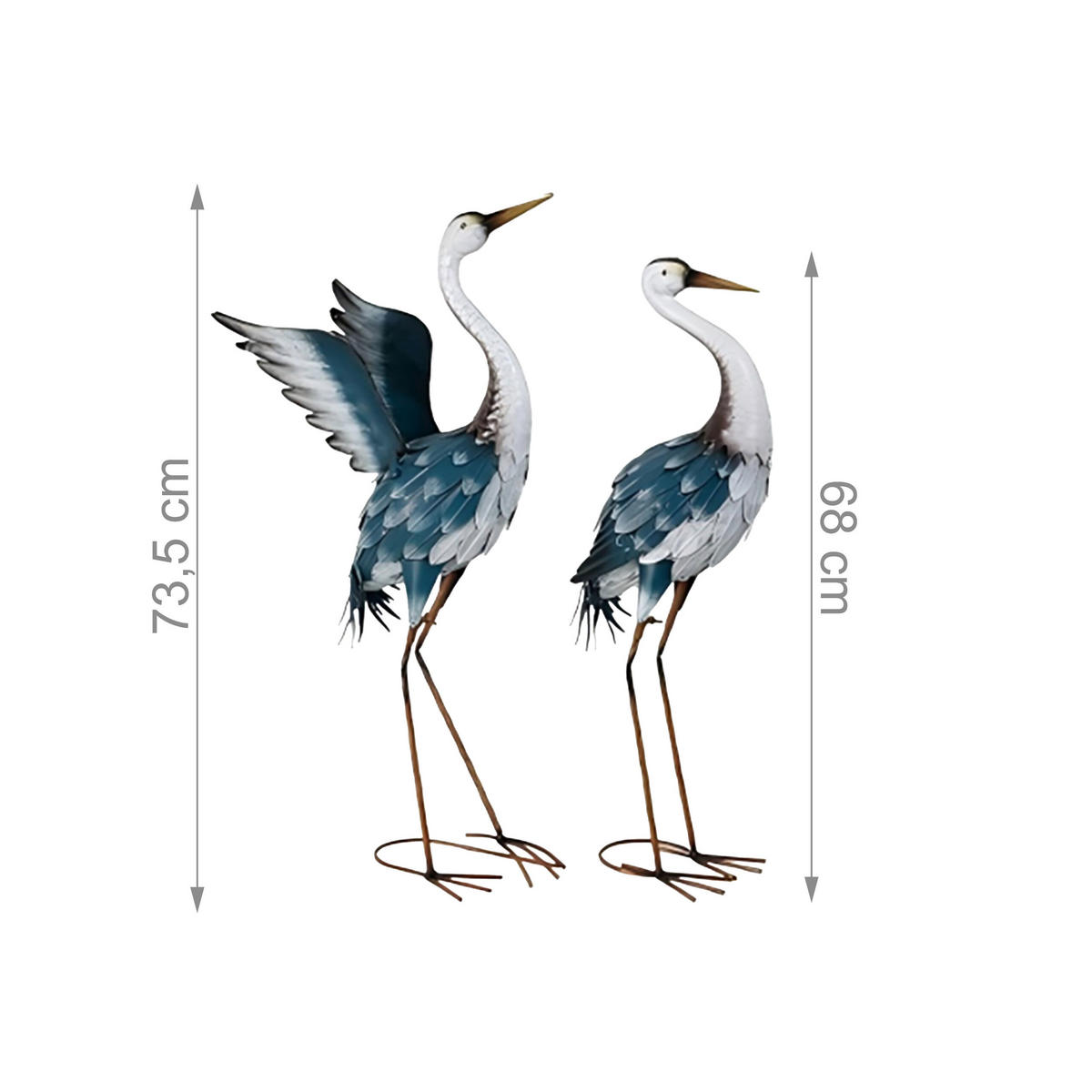 2XZÁHRADNÁ figura - viacfarebná, kov (43.5/73.5/20cm) - Relaxdays