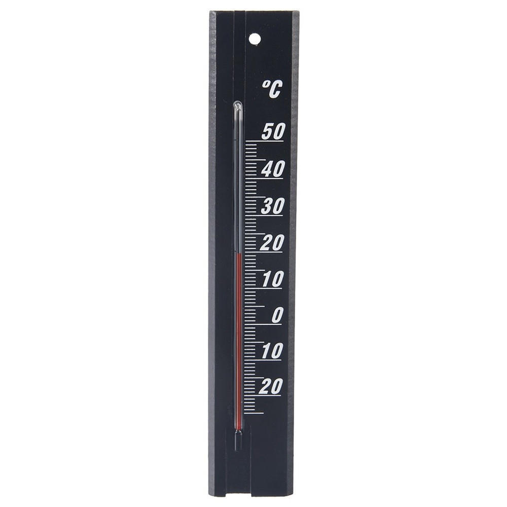 UNIVERSAL-THERMOMETER, Kiefernholz, schwarz, 20 cm - Schwarz, Holz - Orion 