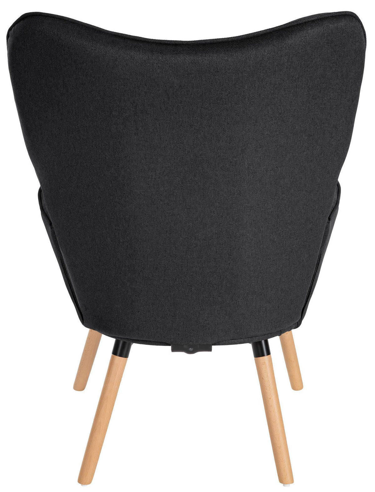 SESSEL Stoff schwarz - Eukalyptusholzfarben/Schwarz, Holz/Textil (68/101/73cm) - CLP