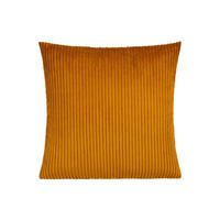 KISSENHÜLLE HYggelig No.2 Block Cord-Samt kurkuma-gelb 50/50 cm - Currygelb, Textil (50/50cm) - beties Heimtextil