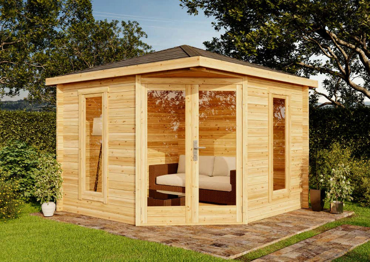 GARTENHAUS Holz Liwa Compact - Pinienfarben, Holz (312/266/312cm) - Alpholz