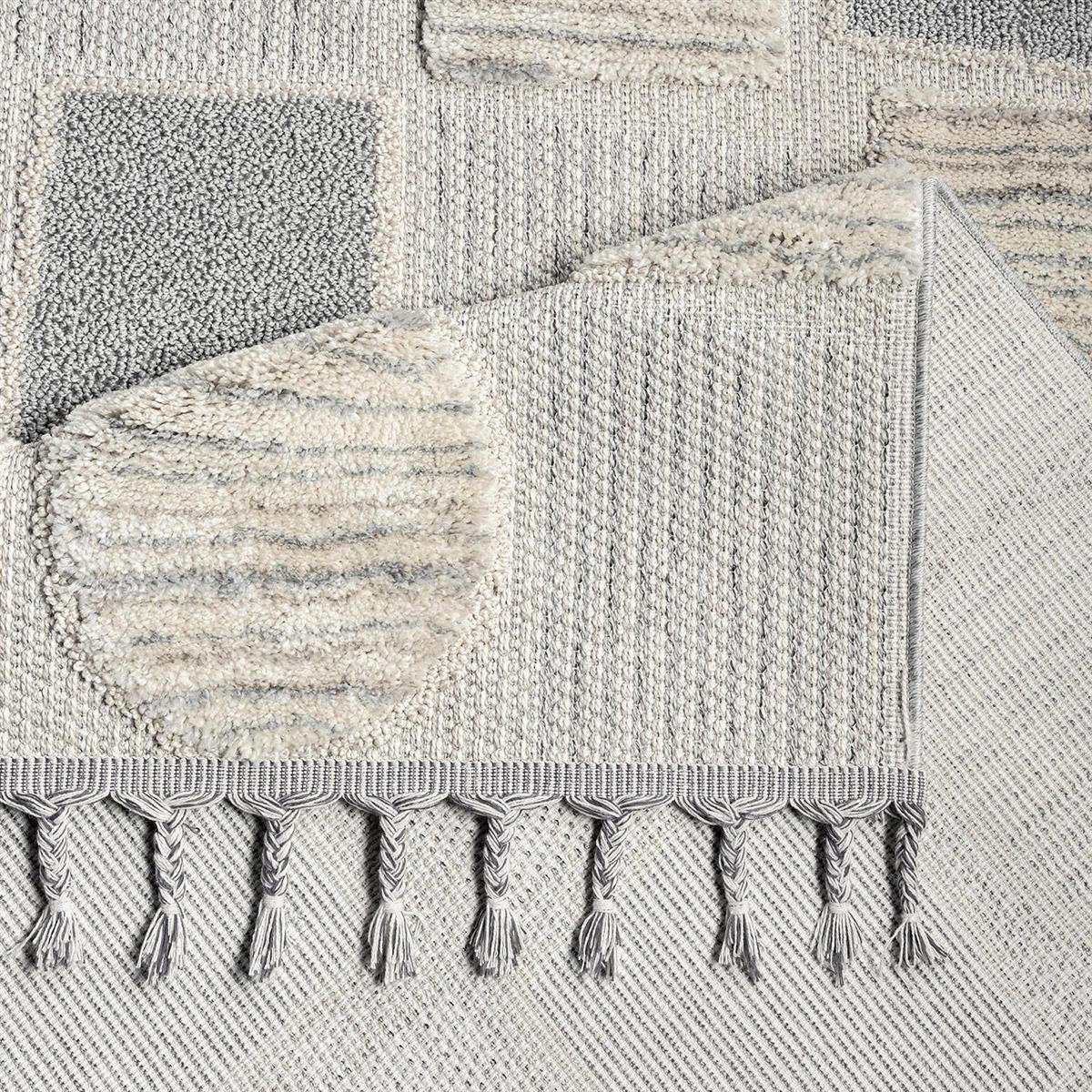 KURZFLOR-TEPPICH Valencia 950 Creme 200x290 cm - Blau/Creme, Textil (200/290cm) - carpet city