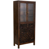 VITRINE aus holz 80x40x180cm - Braun, Holz (80/180/40cm) - Wanderlust