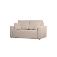 SOFA Mira Beige, Zweisitzer Sofa, mit Schlaffunktion - Beige, Holzwerkstoff/Textil (170/99/114cm) - Bettso