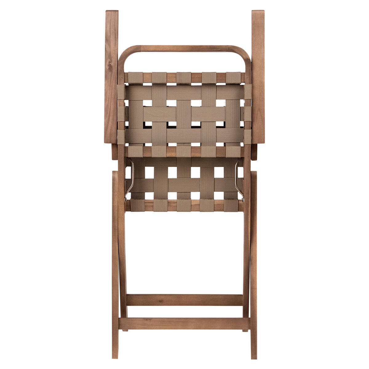 GARTENSTUHL 2er Set Akazienholz Braun Milzano - Braun, Holz (54/117/52cm) - Beliani