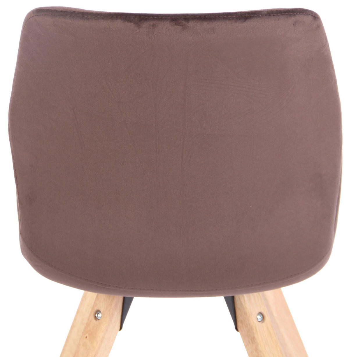 STUHL Samt braun - Eukalyptusholzfarben/Braun, Holz/Textil (49/87.5/58cm) - CLP