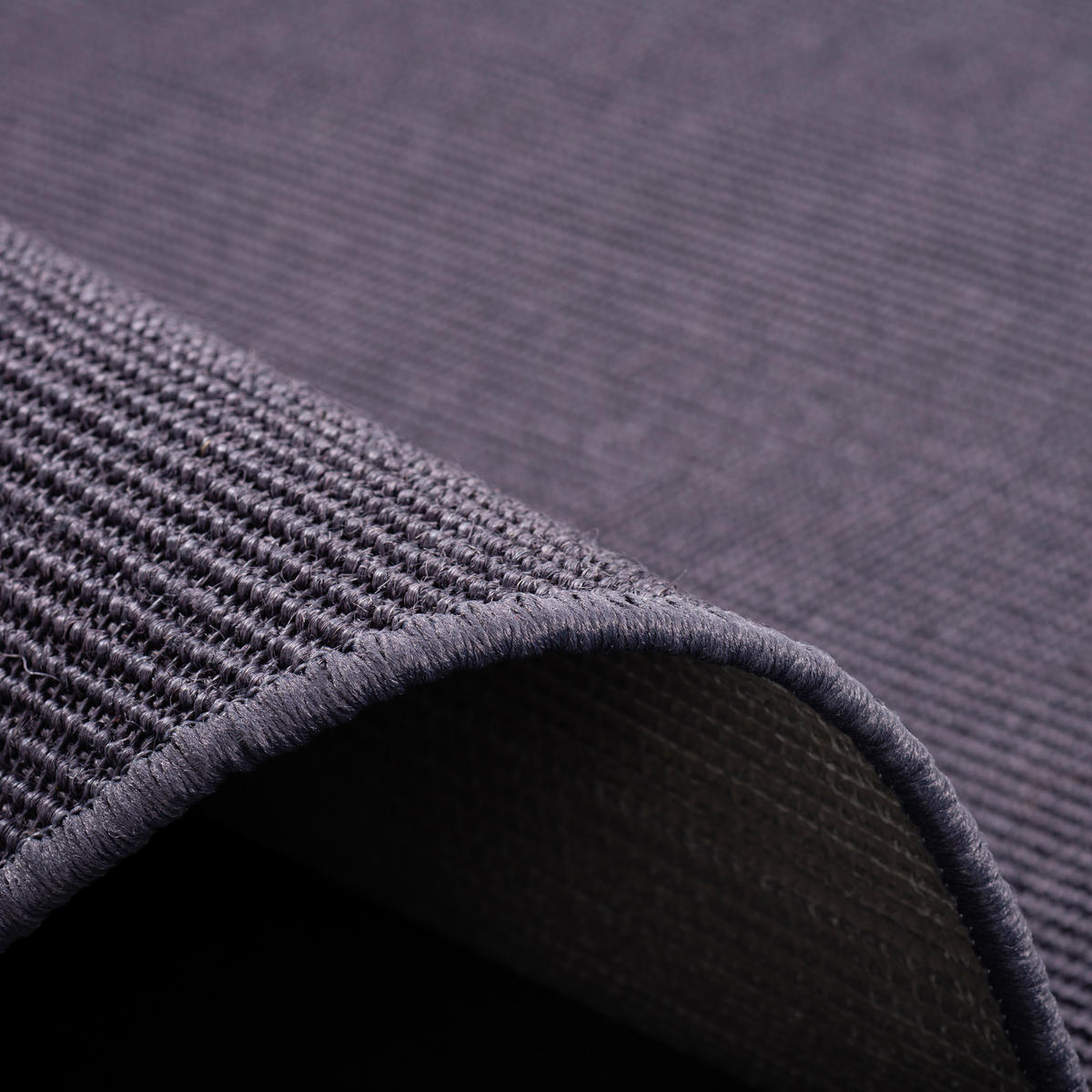 SISAL NATUR TEPPICH RUND - Blau, Textil (100/100cm) - Snapstyle
