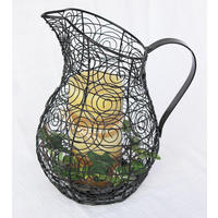 KERZENSTÄNDER Kanne 26cm - Schwarz, Metall (18/26/18cm)