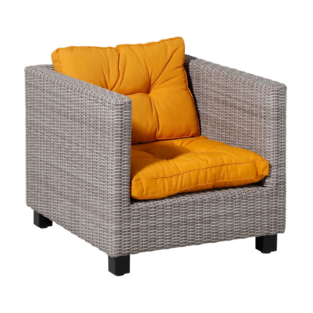 SITZKISSEN Panama 73/73 cm 2er-Set - Gelb, Textil (73/8/73cm) - Madison