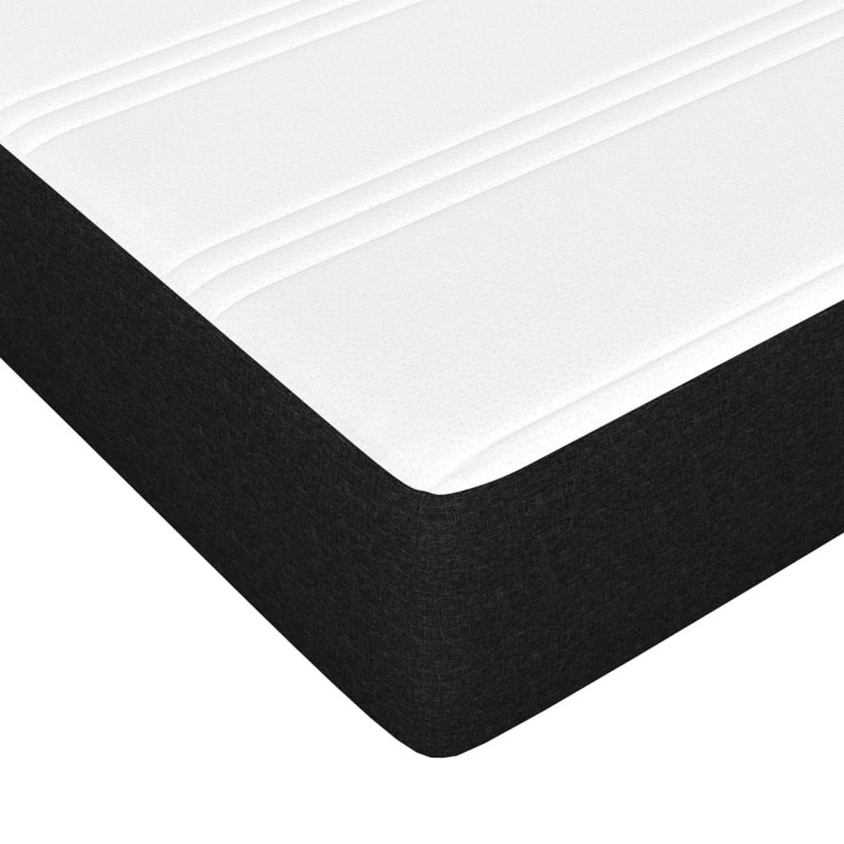 BOXBETT Mit Matratze Schwarz 90/200 Cm Stoff - Weiß, Textil (90/200cm) - vidaXL
