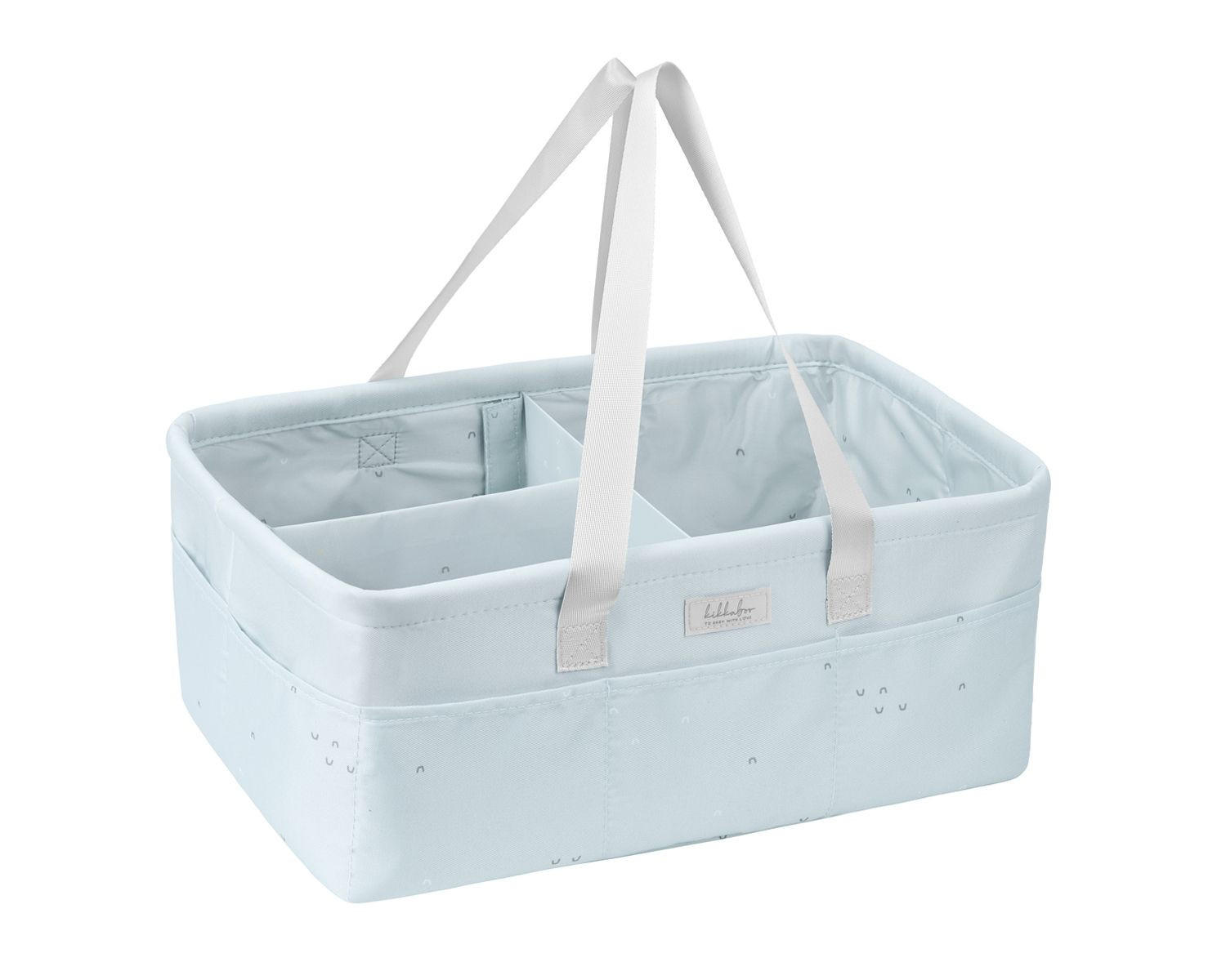 WICKELTASCHE 311080601 hellblau faltbar, abnehmbare Trennwand, Tragegriffe, Korb, Wickelzubehör - Blau, Textil (27/17/42cm) - Kikka boo