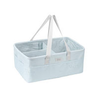 WICKELTASCHE 311080601 hellblau faltbar, abnehmbare Trennwand, Tragegriffe, Korb, Wickelzubehör - Blau, Textil (27/17/42cm) - Kikka boo