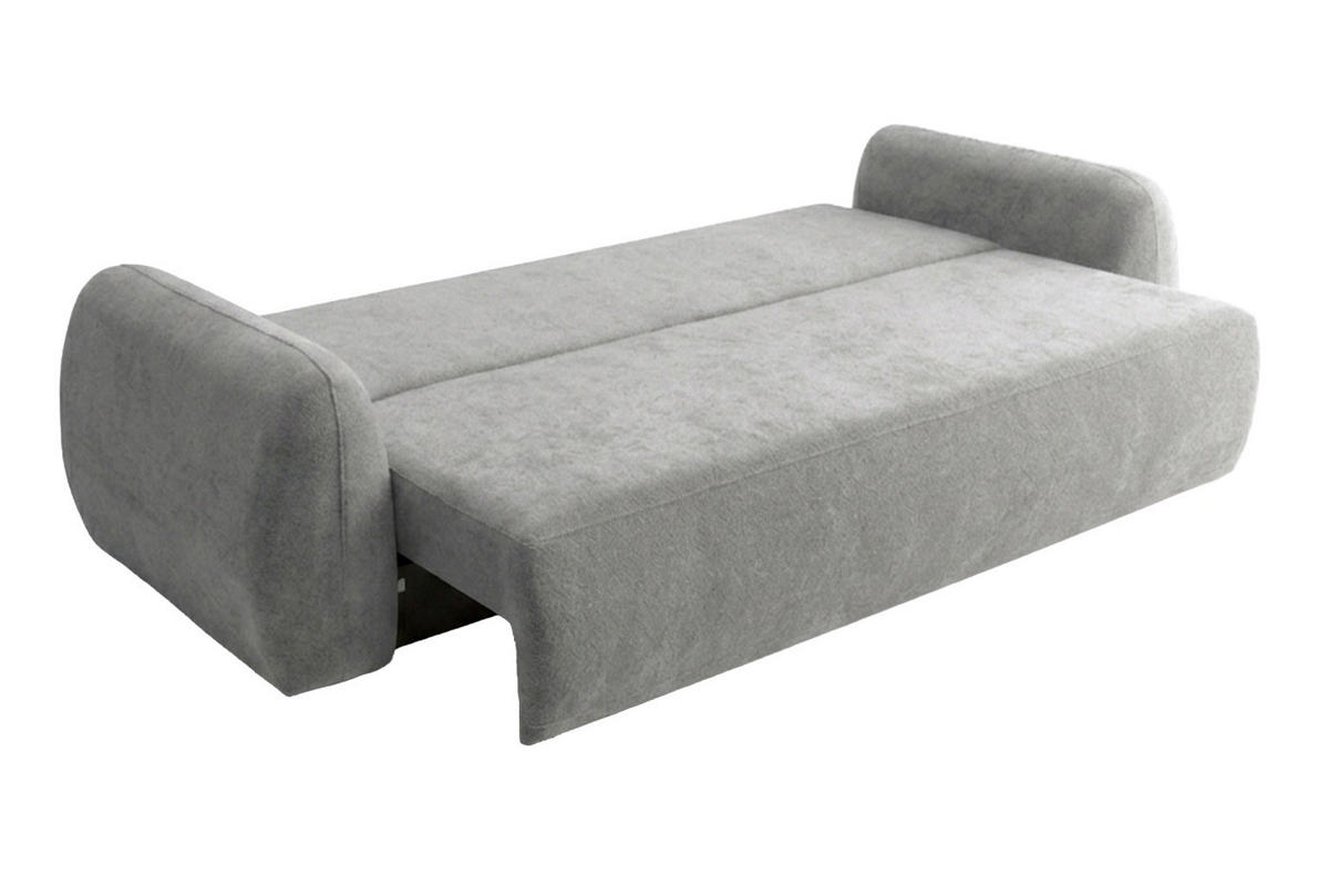 POHOVKA S Funkcí Spaní A Úložným Prostorem, Látka Doha, Světle Šedá, HELA - světle šedá, dřevo (250/89/100cm) - Kaiser Möbel