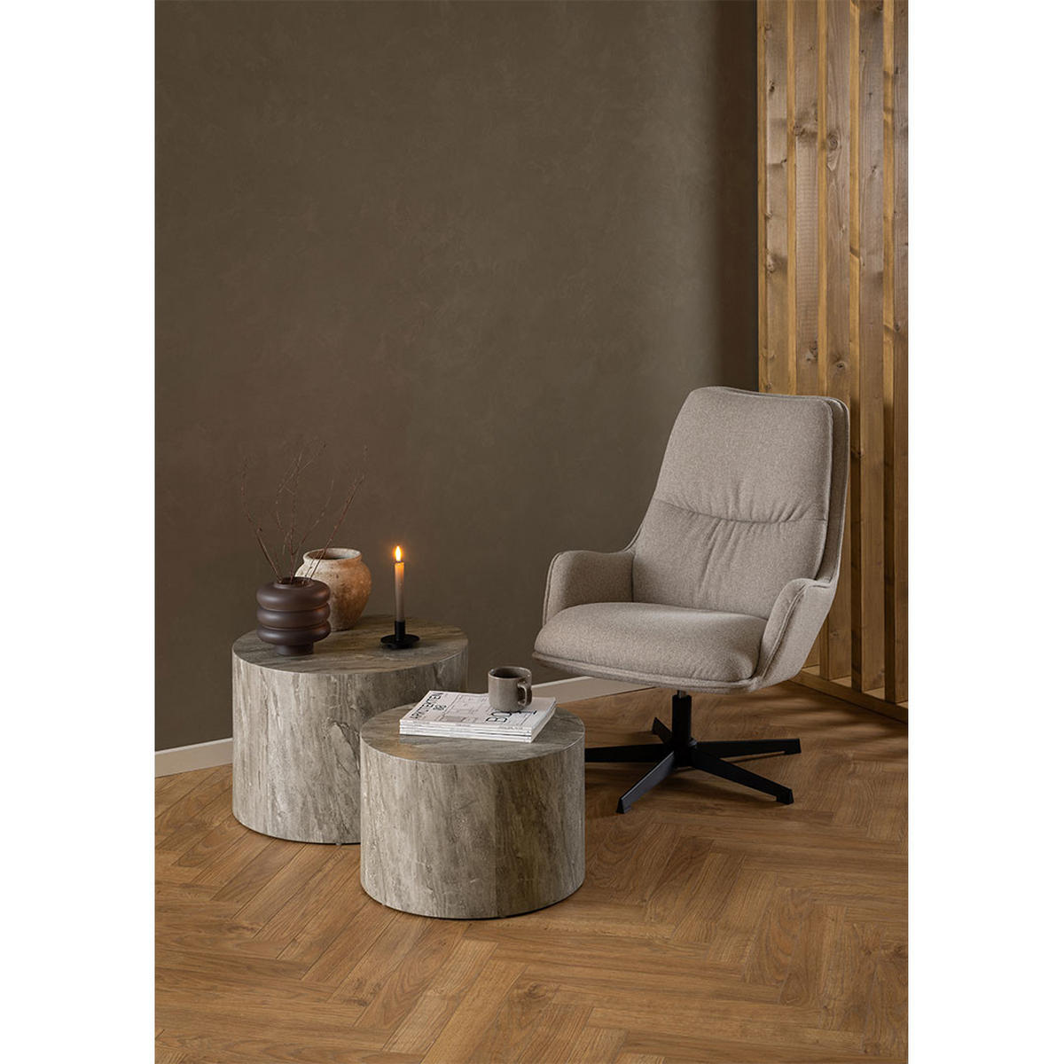 SESSEL, Bosley, Beige, Stoff, 72 x 84 x 93 cm - Beige, Textil/Metall (72/93/84cm) - ebuy24