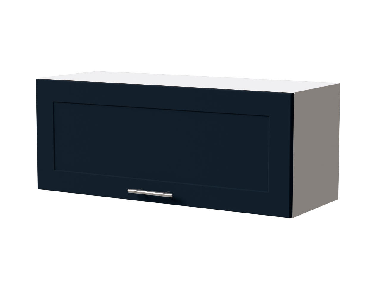 KLAPPHÄNGESCHRANK Oslo W4B/90 Weiß / Indigo Matt 90 / 32,5 / 36cm - Blum Aventos - Weiß/Dunkelblau, Holz/Holzwerkstoff (90/36/32.5cm) - Feldmann-Wohnen