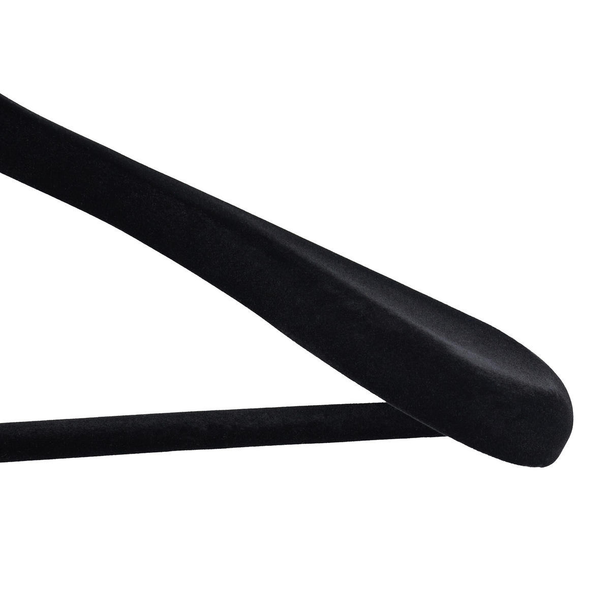 10XZAMATOVÝ vešiak - čierna, kov/drevo (7cm) - Relaxdays