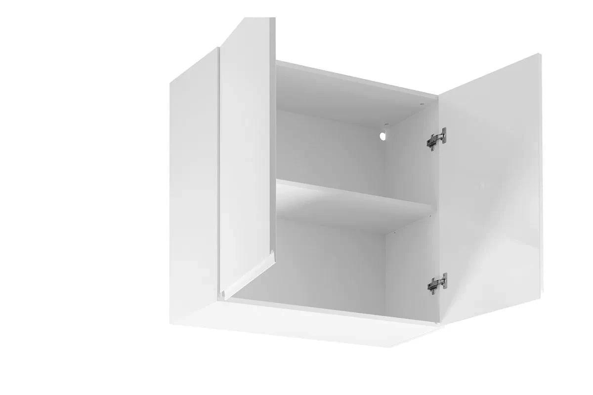 HÄNGESCHRANK – 80 cm – G80 – Velmora – Weiß / Weiß Hochglanz - Weiß Hochglanz, Holzwerkstoff (80/72/32cm) - ROYAL24_MARKT