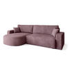 ECKSOFA Bisk mit Schlaffunktion Puderrosa Cordstoff - Pink, Textil (275/170cm) - Bromarkt