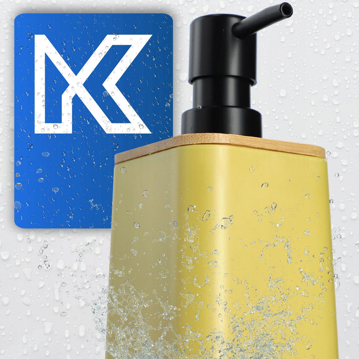 SEIFENSPENDER mit Pumpe, gelb - Gelb, Kunststoff (7.3/16.2/7.3cm) - KADAX