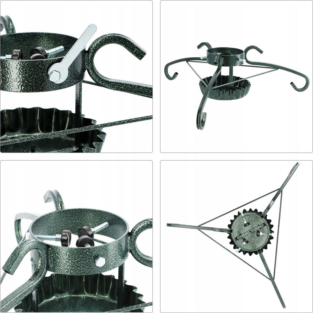 WEIHNACHTSBAUMSTÄNDER aus Stahl 61 cm, grün - Grün, Kunststoff/Metall (19.5cm) - KADAX