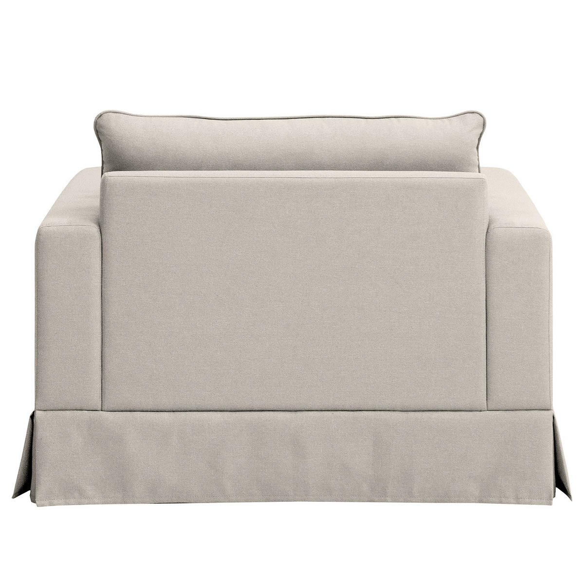 XXL-SESSEL mit Husse - Webstoff - Hellgrau/Schwarz, Wellpappe/Kunststoff (110/82/104cm) - home24