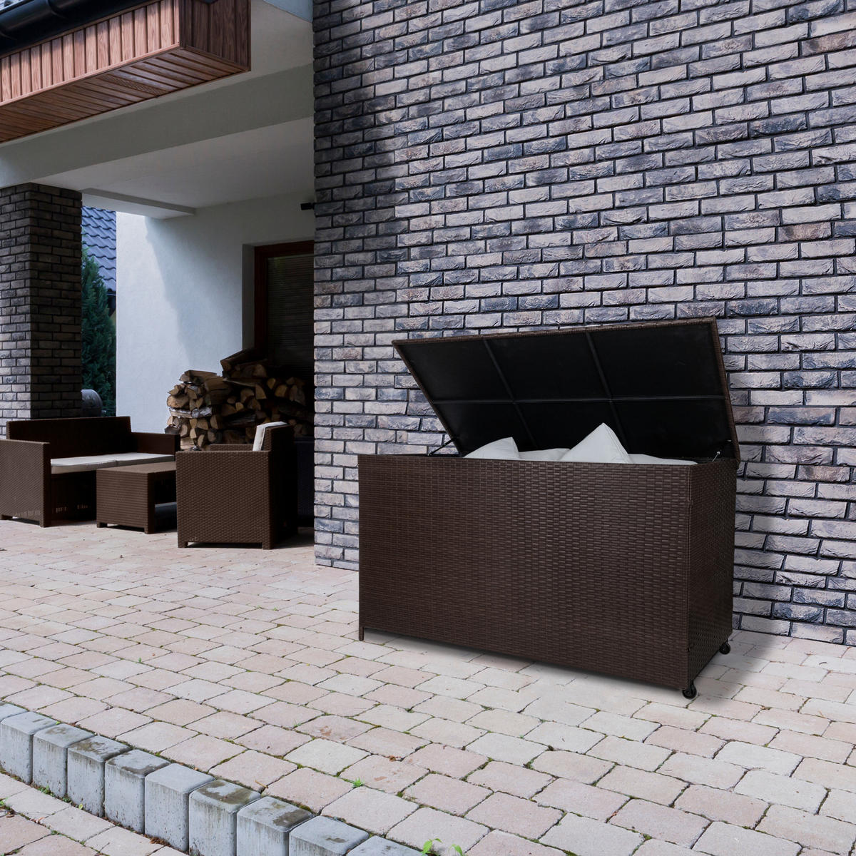 KISSENBOX Rattan - Braun - Braun, Naturmaterialien (138/1/70cm) - Monstershop