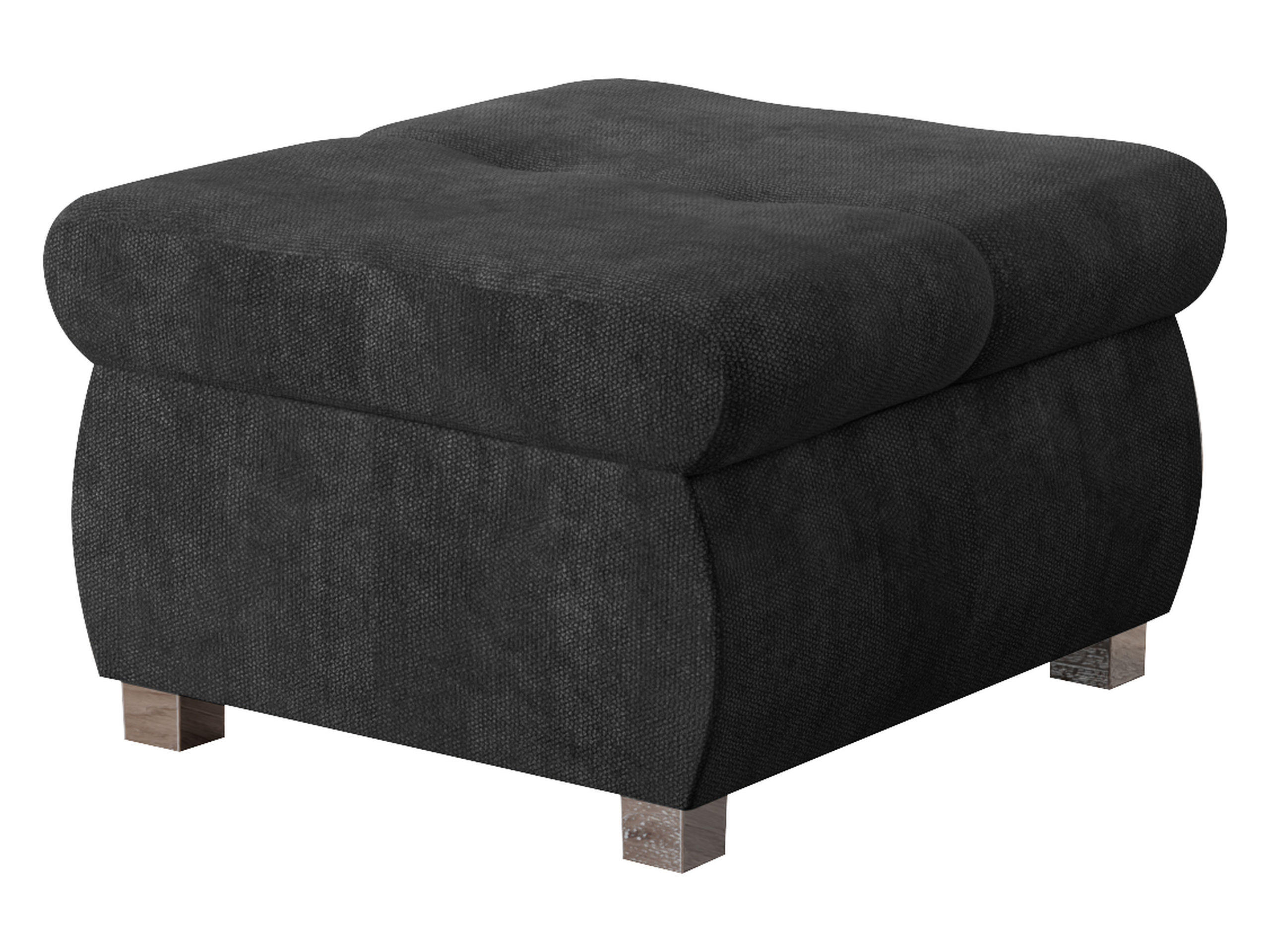 POLSTERHOCKER Orkan Klein - Silberfarben/Grau, Holz/Textil (60/39/60cm) - MIRJAN24