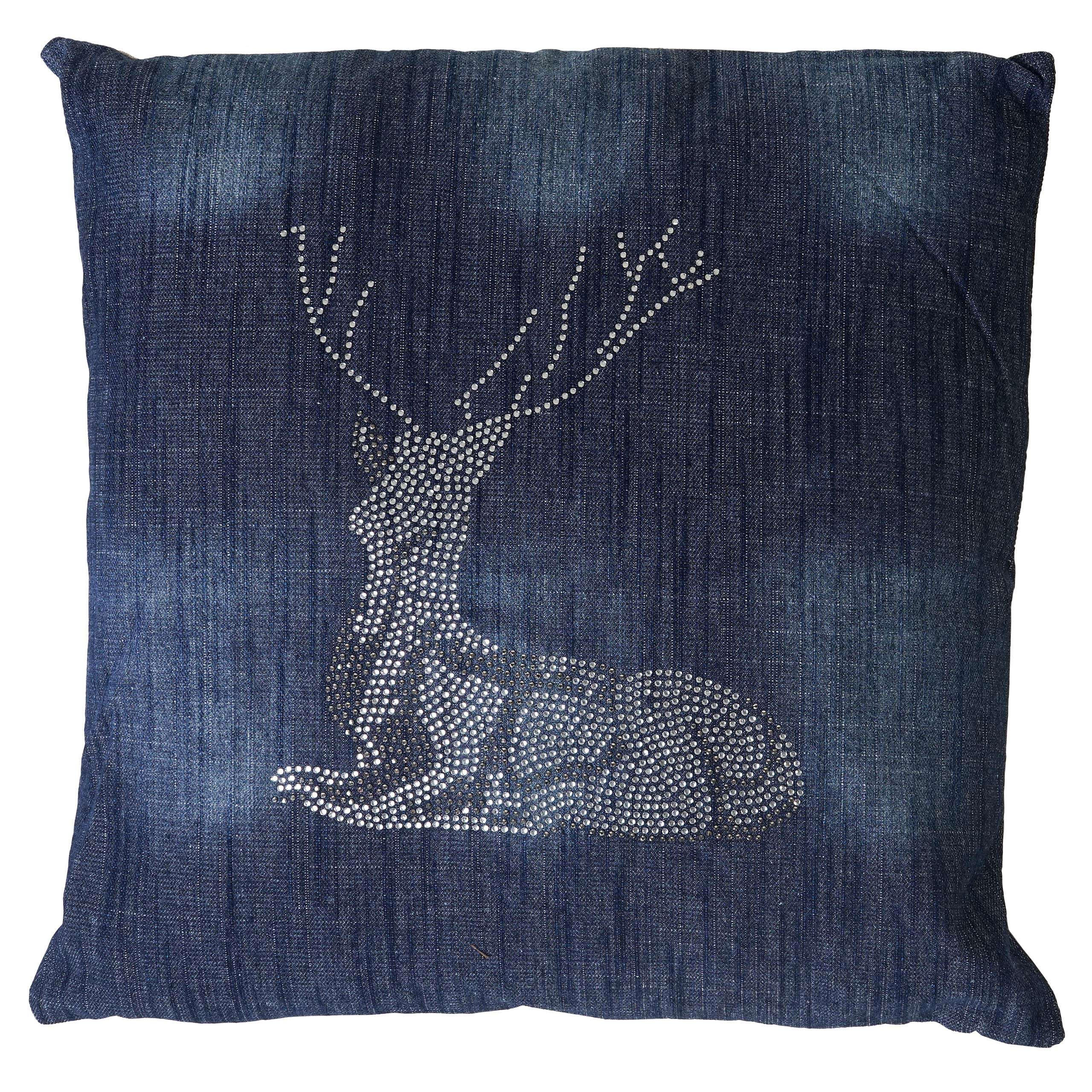 DEKO-KISSEN HIRSCH Blau - Blau, Textil (12/45/45cm) - MCW