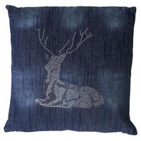DEKO-KISSEN HIRSCH Blau - Blau, Textil (12/45/45cm) - MCW