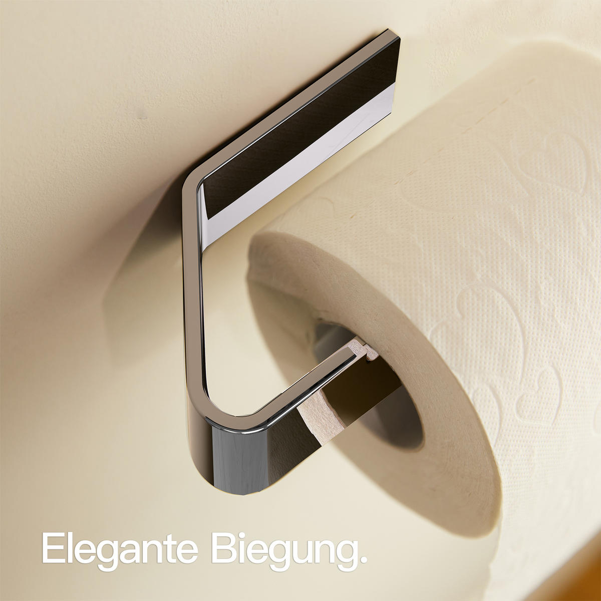 TOILETTENPAPIERHALTER OHNE BOHREN ohne Ablage Chrom - Chromfarben, Metall (17/4/8cm) - Designfabrik Hamburg