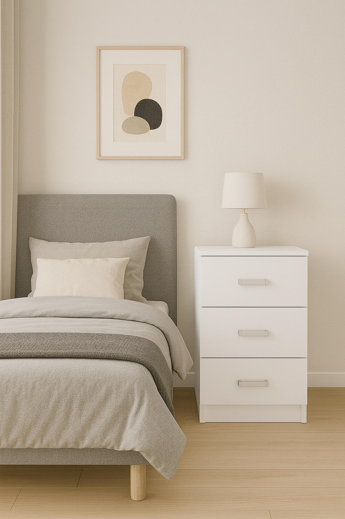 KOMMODE Weiß 42/62/40 - Weiß, Holzwerkstoff (42/62/40cm) - RAUMHIRSCH FURNITURE