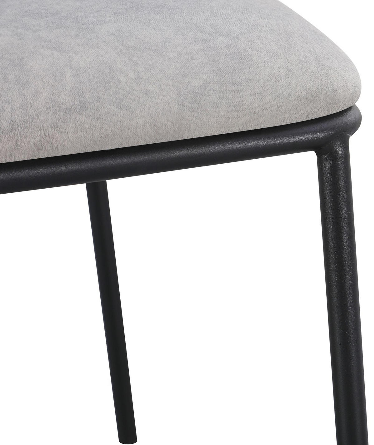 POLSTERSTUHL Carble Hellgrau - Hellgrau/Schwarz, Textil/Metall (54.5/79/56cm) - Selsey