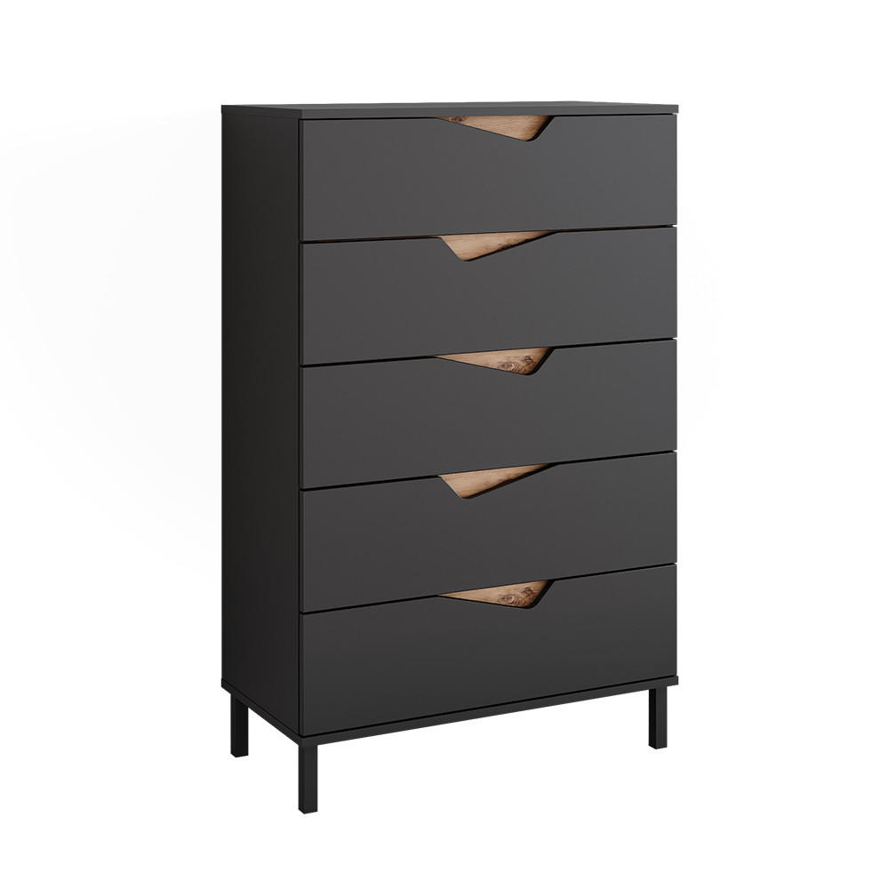 KREDENC Marelle Antracit/Artisan - antracitová, kompozitní dřevo (76/120/38cm) - Vicco