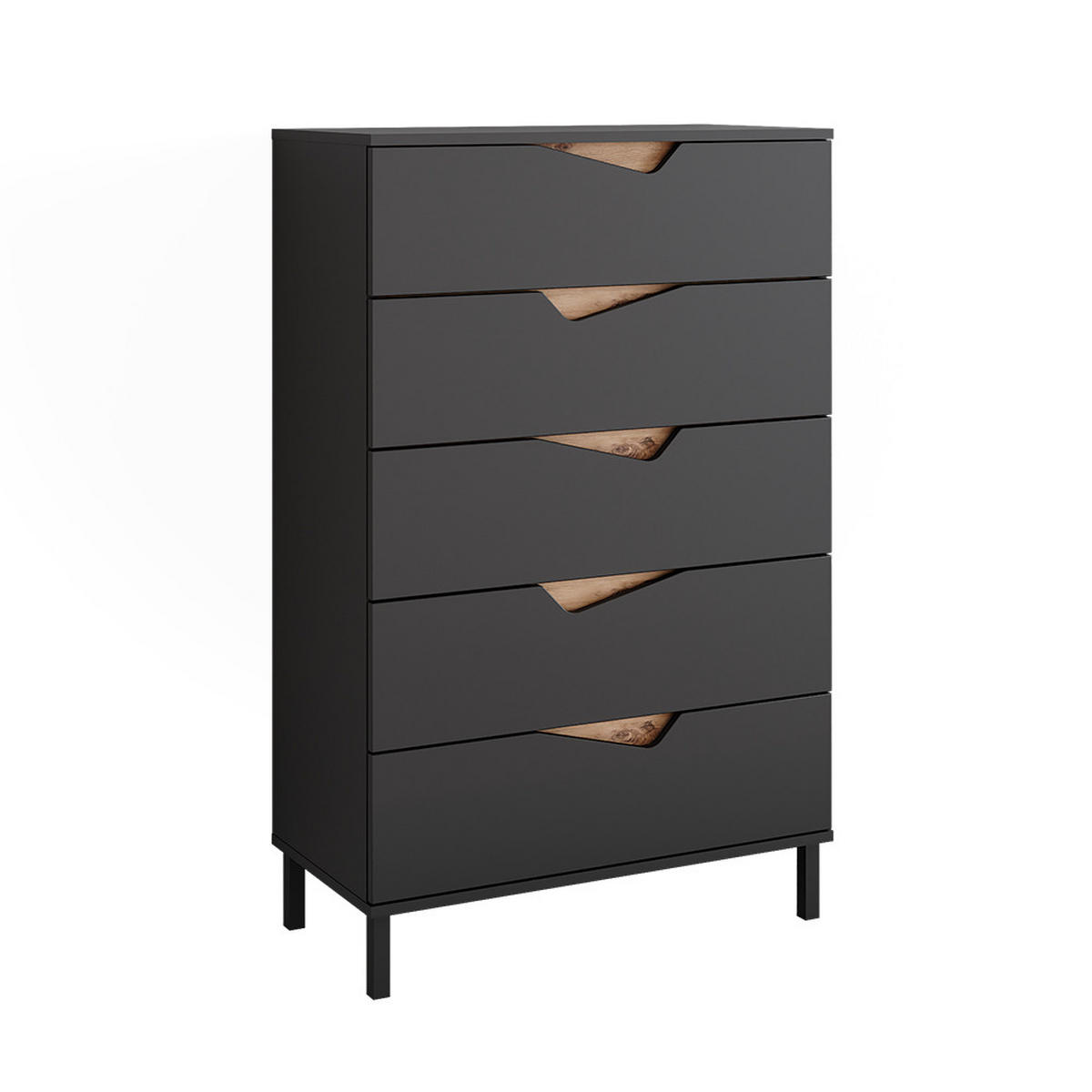 KREDENC Marelle Antracit/Artisan - antracitová, kompozitní dřevo (76/120/38cm) - Vicco