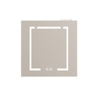 SPIEGELSCHRANK Weiß wandhängend mit LED-Beleuchtung und Stauraum 60/14/60 cm - Weiß, Holzwerkstoff (60/60/14cm) - PANGIVO