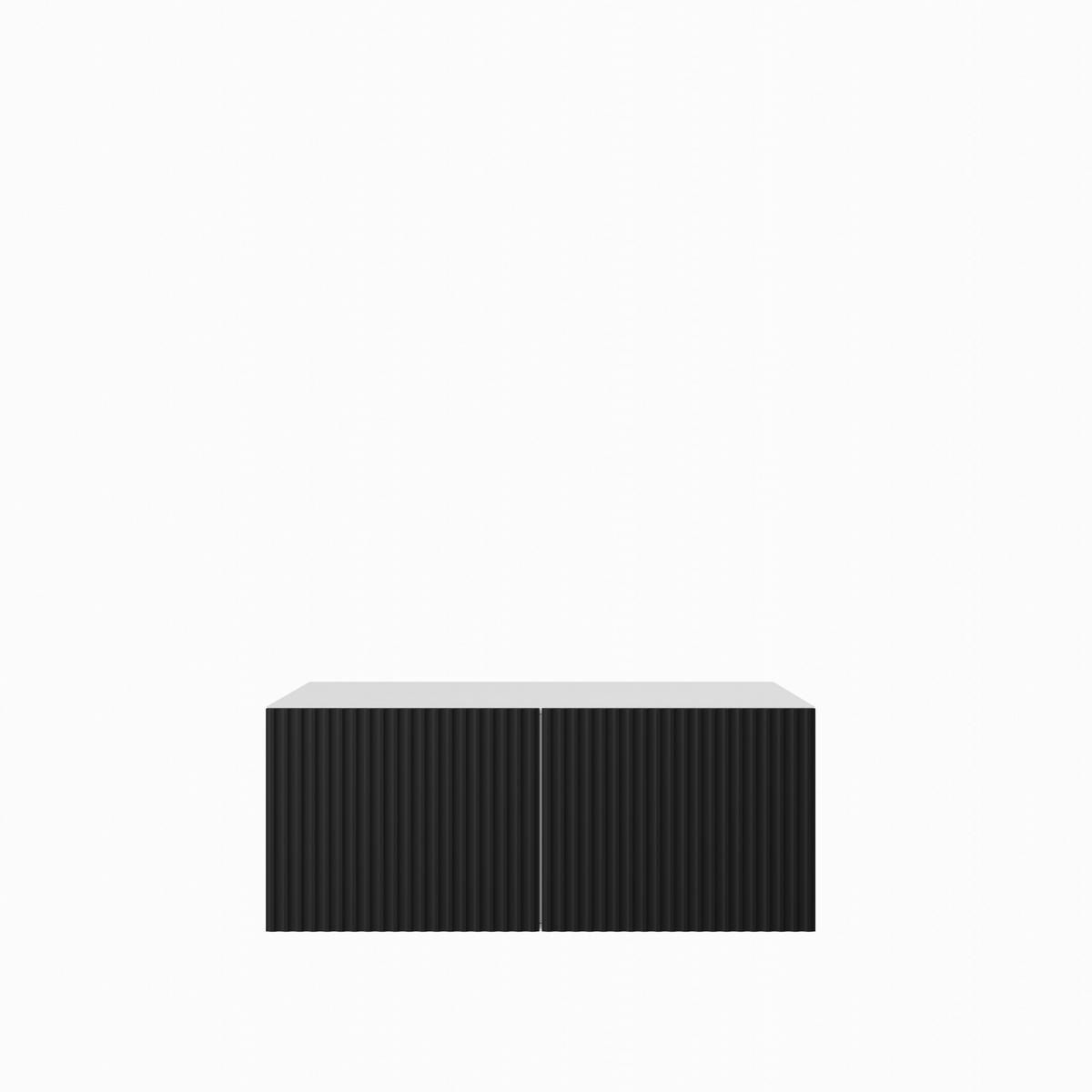 TV-SCHRANK Noe 100 cm, zweitürig, weiß, schwarz - Schwarz/Weiß, Kunststoff (100/40/41cm) - Margaret Hadas24