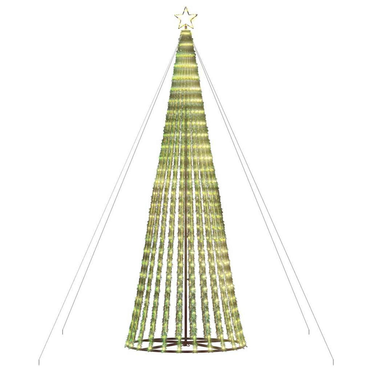 WEIHNACHTSBAUM LED 403 Cm Weiss Metall - Weiß, Metall (403cm) - vidaXL