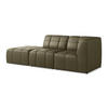 ECKSOFA Links Kunstleder Grün - Schwarz/Olivgrün, Holzwerkstoff/Kunststoff (240/90cm) - Makamii