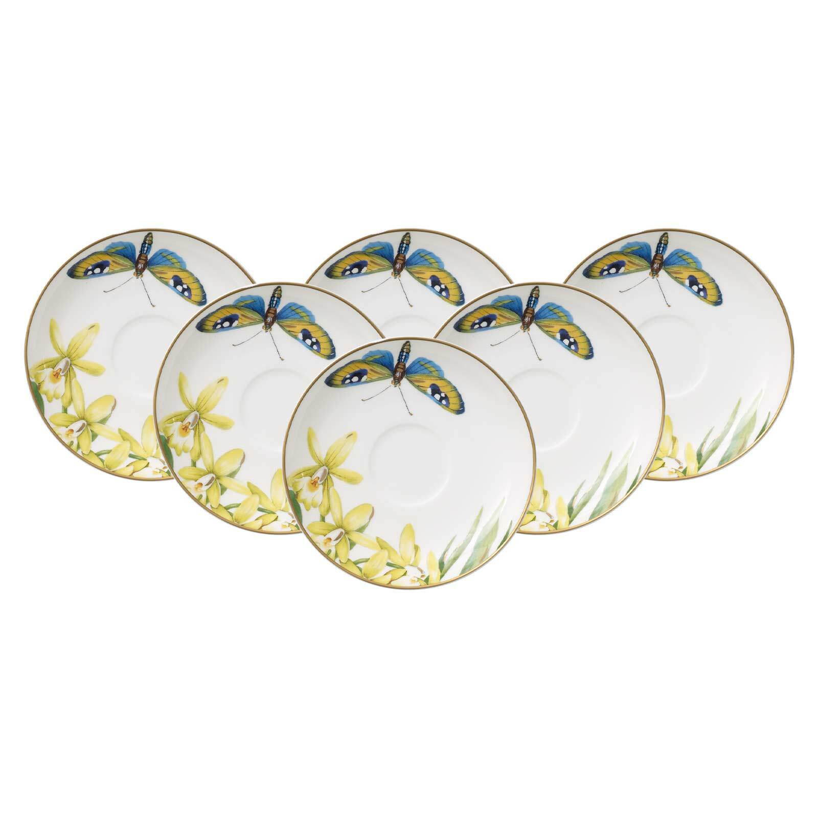MOKKA- / ESPRESSOUNTERTASSEN Amazonia Anmut bunt ø 12 cm 6er Set - Multicolor, Keramik (12cm) - Villeroy & Boch