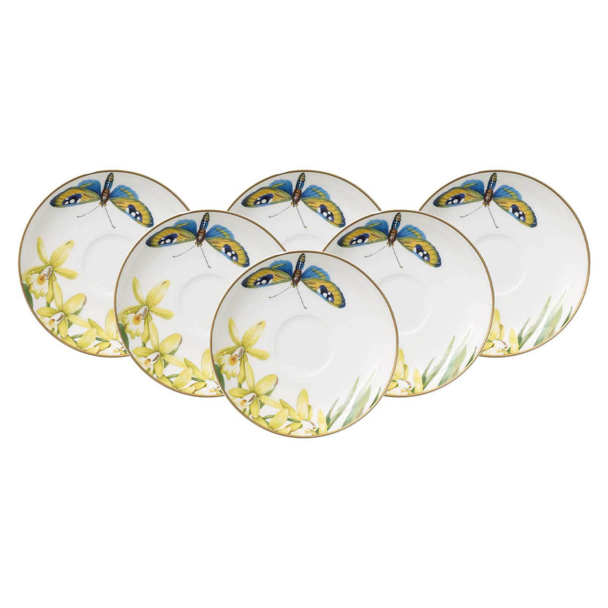 MOKKA- / ESPRESSOUNTERTASSEN Amazonia Anmut bunt ø 12 cm 6er Set - Multicolor, Keramik (12cm) - Villeroy & Boch