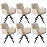 ARMLEHNSTUHL-SET 6 Stück in Stoff(YZ7) - Beige, Textil (56/82/59cm) - HOMAVO
